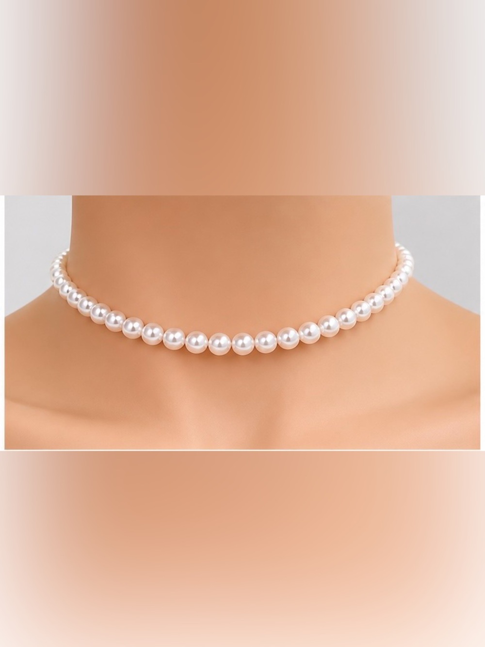 White Pearl Choker